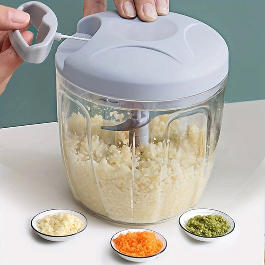 ( NW000432 ) Hand Pulled Multipurpose Chopper &amp; Cutter | Rope Pulled Chopper Multifunctional Meat Grinder, Vegetable Cutter (Random Color)
