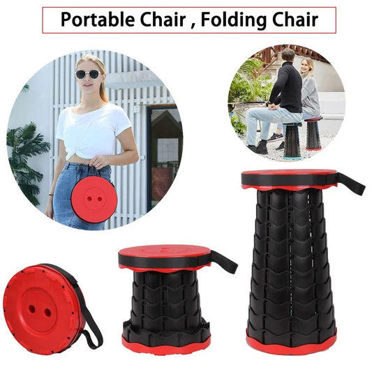 ( NW000437 ) Portable Telescoping Stool, Folding Stool Lightweight &amp; Sturdy,  Retractable Telescopic Stool for Gardening, Camping, Travel, Fishing, Hiking  (random color) (Copy)